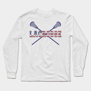 Lacrosse USA American Flag Long Sleeve T-Shirt